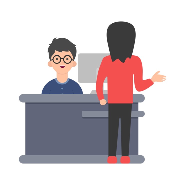 Vector ilustración de la recepción