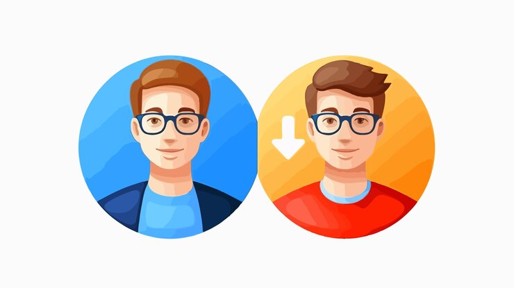 Vector ilustración de reemplazo del icono de una persona de dibujos animados vectorial