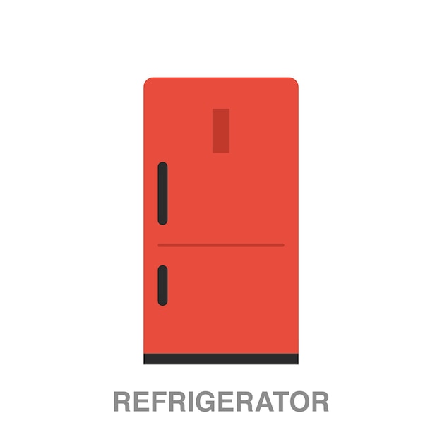 Ilustración de refrigerador sobre fondo transparente