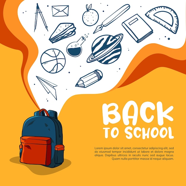 Ilustración de regreso a la escuela