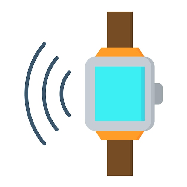 Ilustración del reloj inteligente plano
