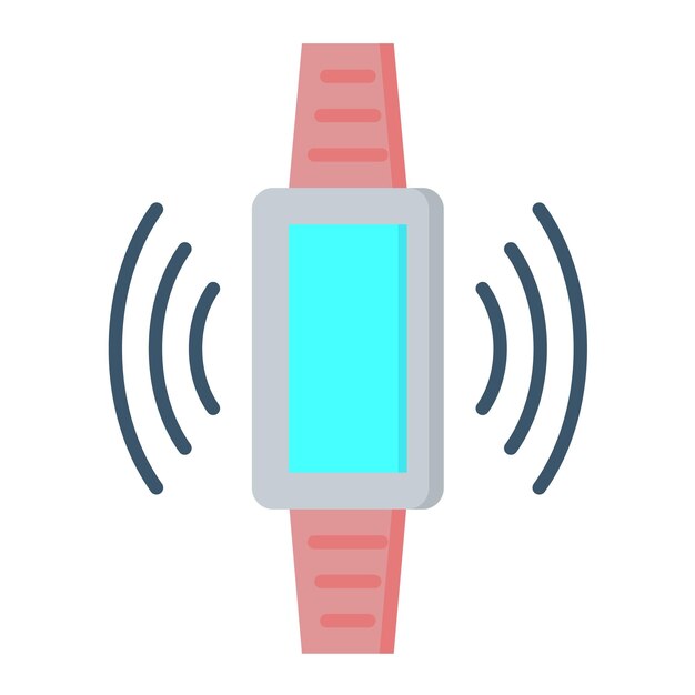 Ilustración del reloj inteligente plano