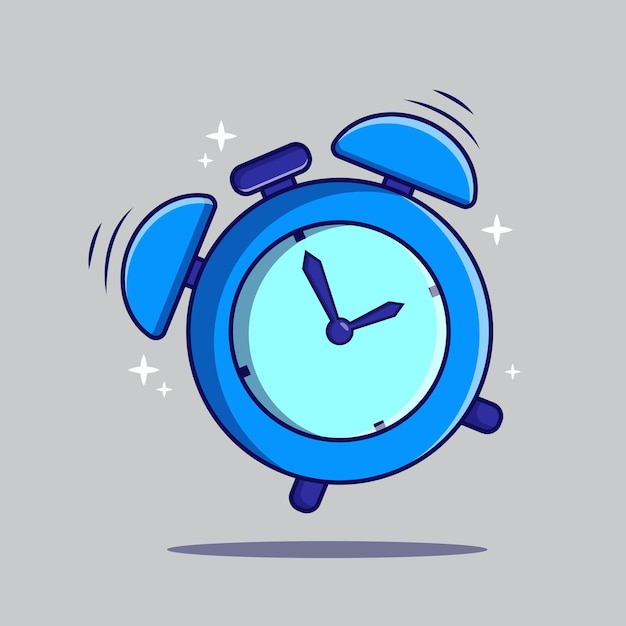 Ilustración de reloj reloj vintage con ilustración de signo de alarma dibujos animados icono de reloj vector