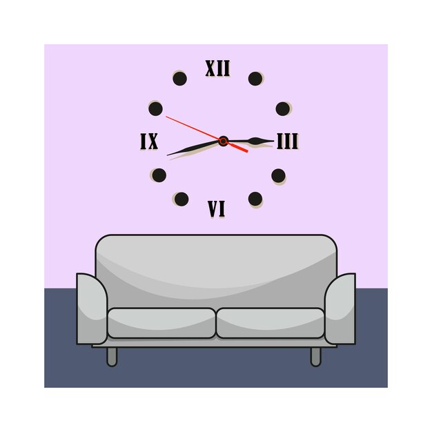 Vector ilustración de un reloj