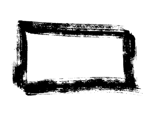 Ilustración de resaltado dibujada a mano Clipart del marco de marcador Rectángulo de escritura con tinta Un solo elemento