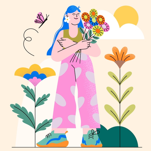 Ilustración de resorte plano