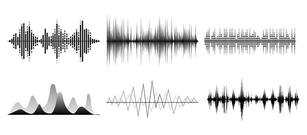 Vector ilustración de resumen de pulso de onda de sonido