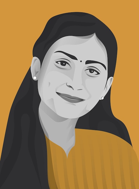 Ilustración de retrato de mujer
