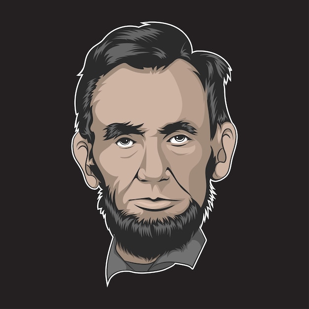 Ilustración de un retrato del presidente de EE. UU. Abraham Lincoln