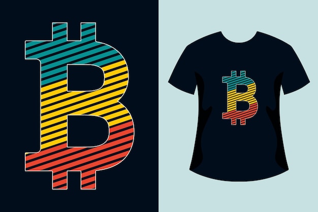 Ilustración retro de bitcoin vintage