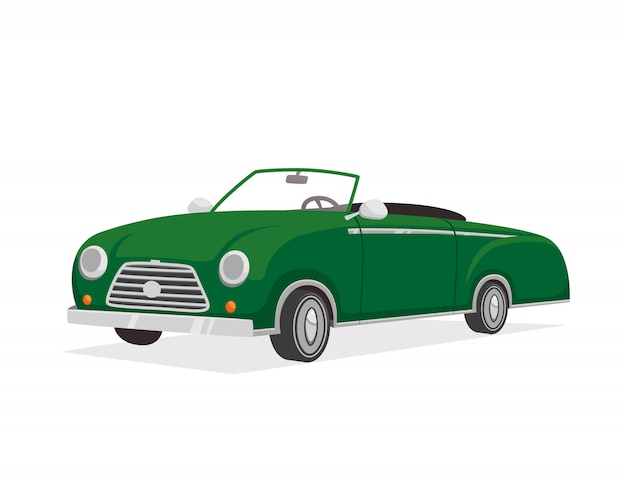 Ilustración retro cabriolet