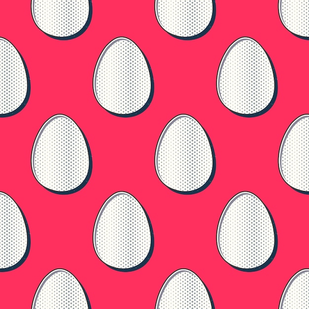 Ilustración retro del modelo del huevo de Pascua para el fondo del día de fiesta. Imagen de estilo creativo y vintage.