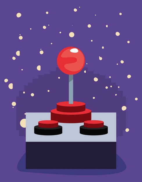 Ilustración retro de videojuegos