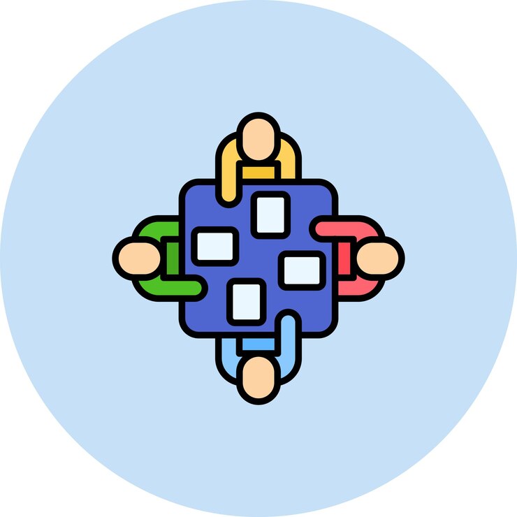 Vector ilustración de la reunión flatation