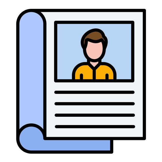 Ilustración de revistas planas