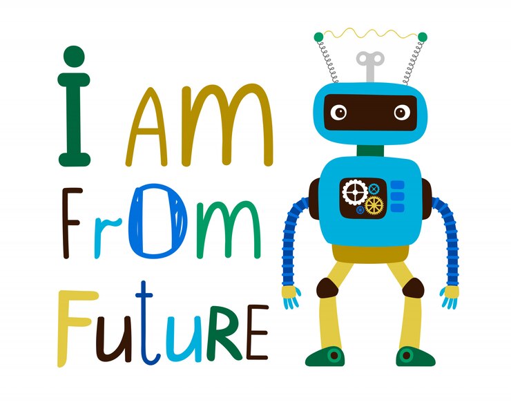 Vector ilustración de robot para niños