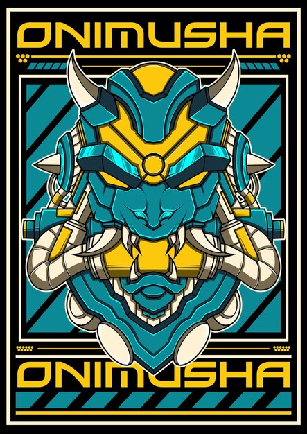 Ilustración del robot Onimusha