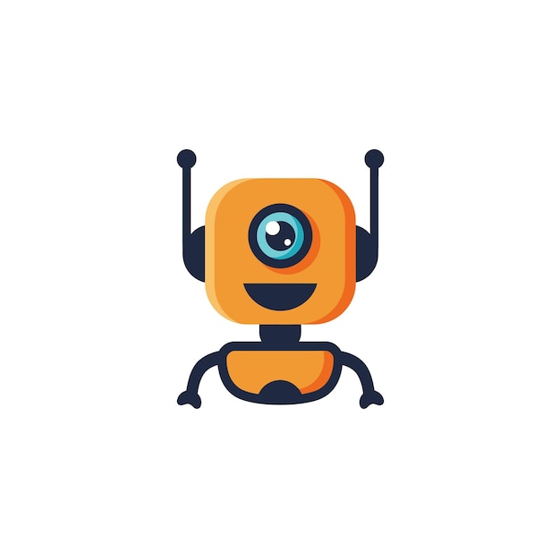 Ilustración de robots amigables