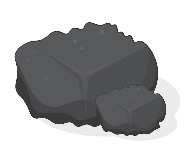Vector ilustración de la roca gris