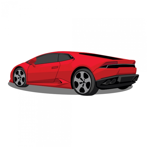 Ilustración roja del coche deportivo