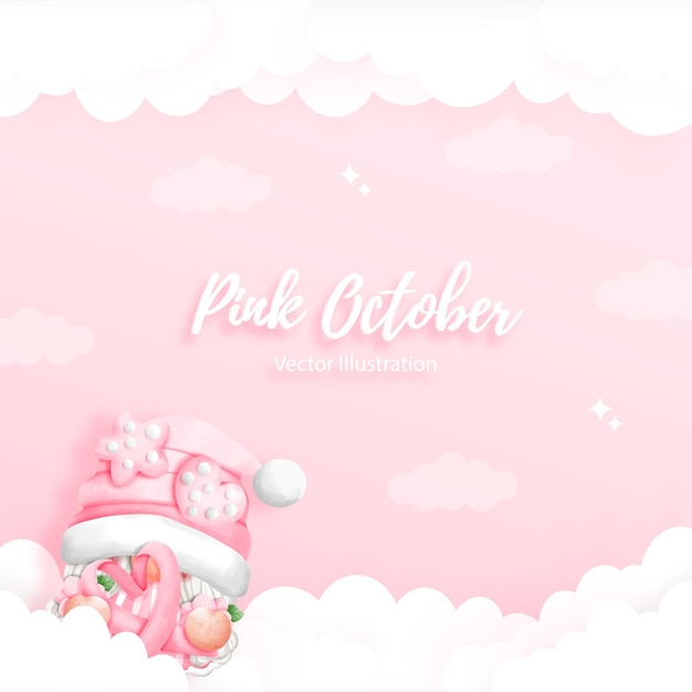 Ilustración rosa de octubre