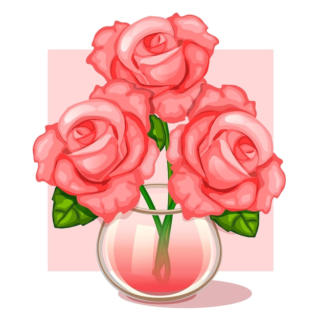 Ilustración de rosa rosa