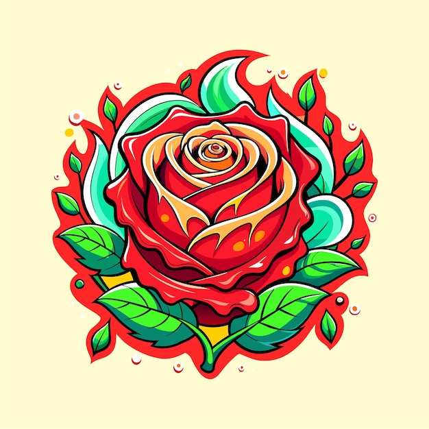 Vector ilustración de la rosa