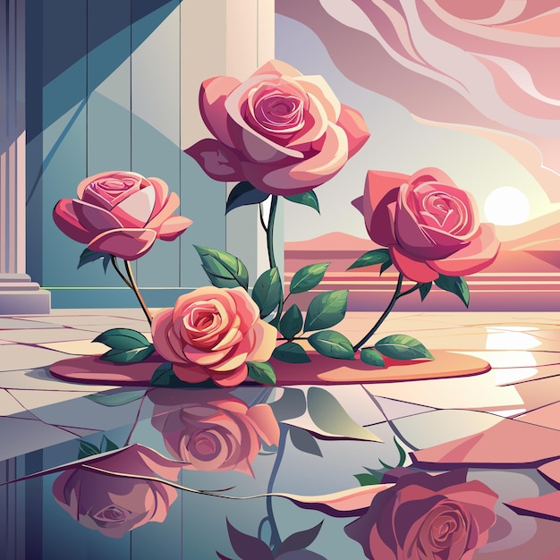 Vector ilustración de la rosa