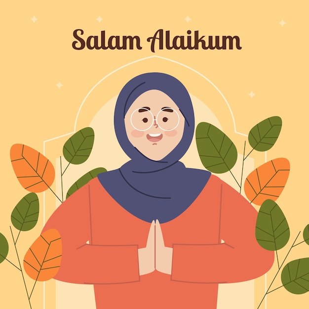 Vector ilustración de salam de diseño plano dibujado a mano