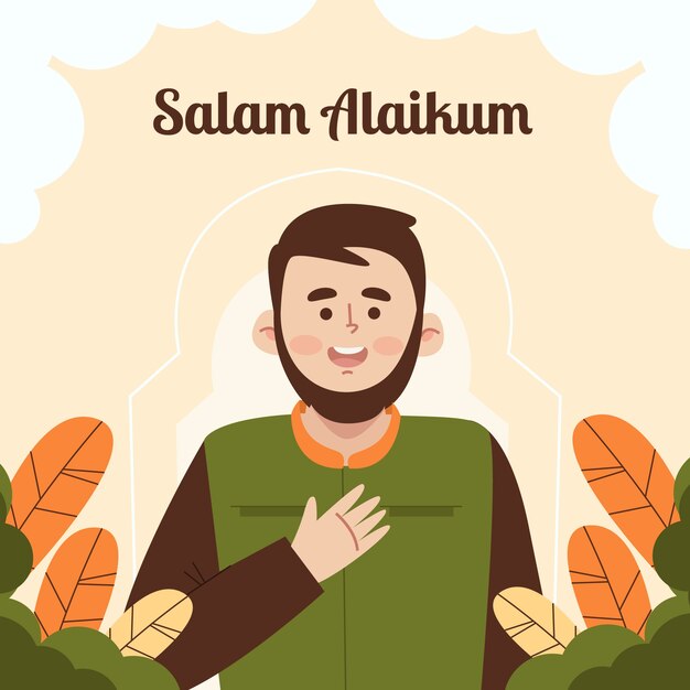 Ilustración de salam de diseño plano dibujado a mano