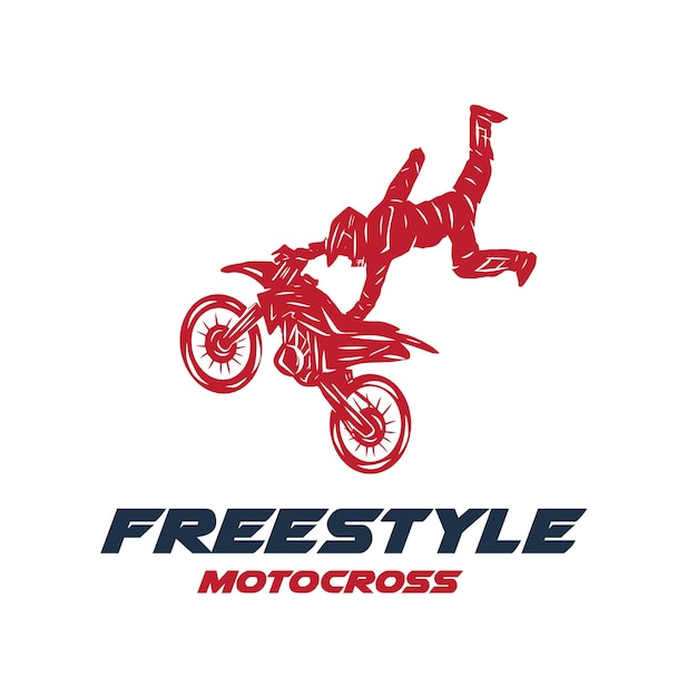 Ilustración de salto de motocross