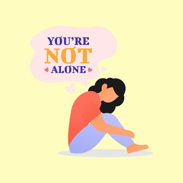 Ilustración de la salud mental del autocuidado