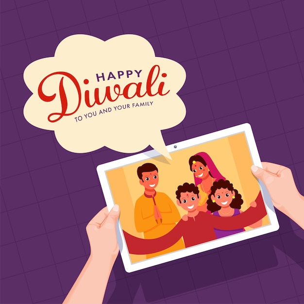 Ilustración de saludo feliz diwali