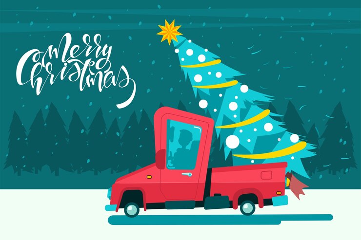 Vector ilustración de saludo de feliz navidad