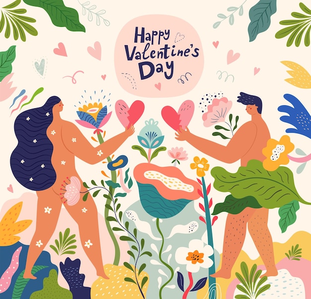 Ilustración de saludos vectoriales para el día de san valentín