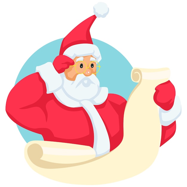 Ilustración de santa claus con regalos vacaciones navidad vacaciones