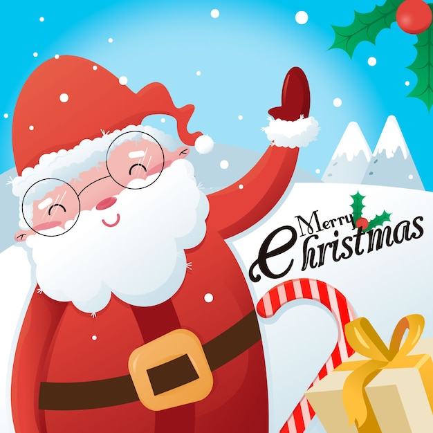 Vector ilustración de santa claus