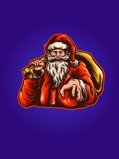 Vector ilustración de santa