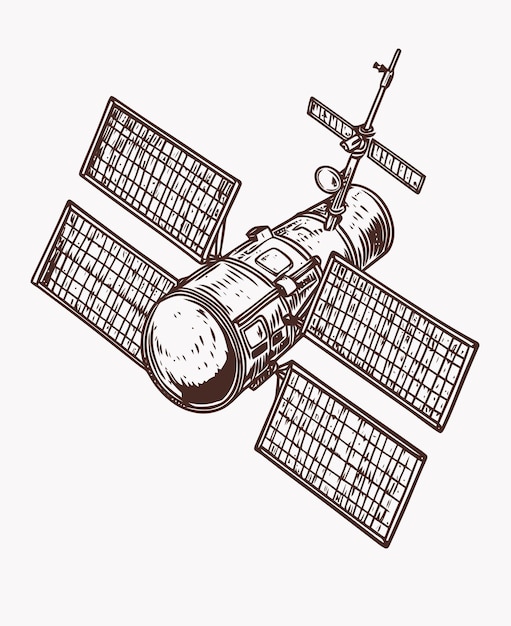 Ilustración por satélite Libro para colorear por satélite