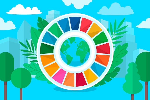 Ilustración de sdg de diseño plano