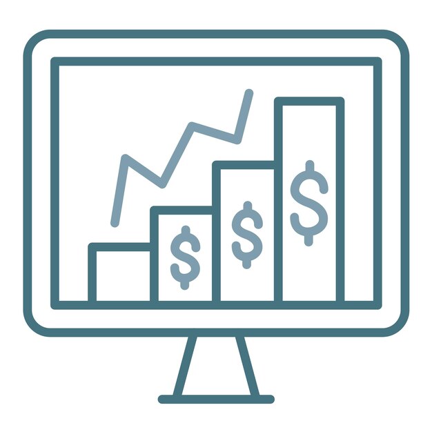 Ilustración de seguimiento de las ventas planas