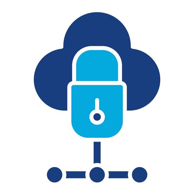 Ilustración de seguridad en la nube de Duotone