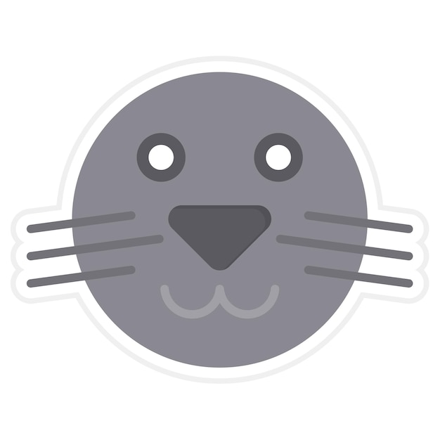 Ilustración del sello plano