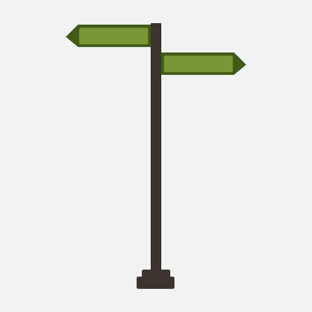 Ilustración de una señal de dirección en la calle