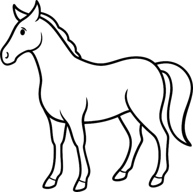 Ilustración sencilla de un caballo