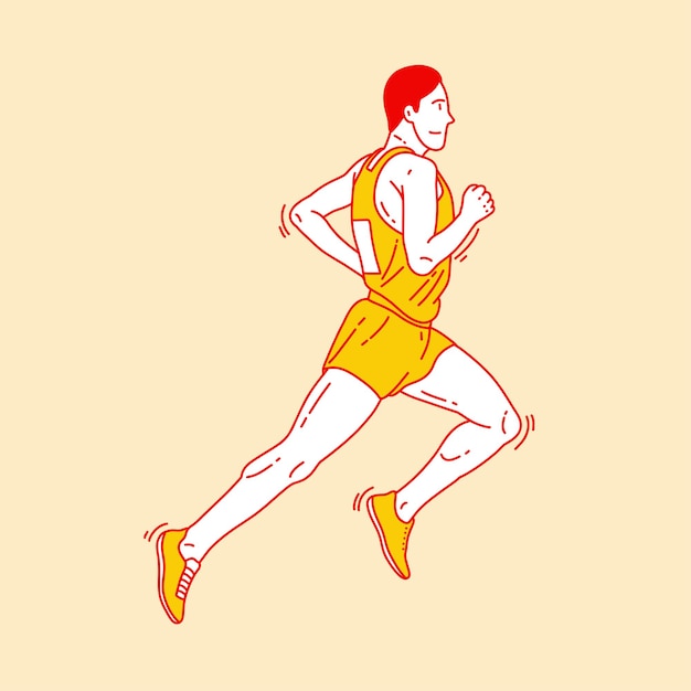 Ilustración sencilla de un corredor de maratón 3