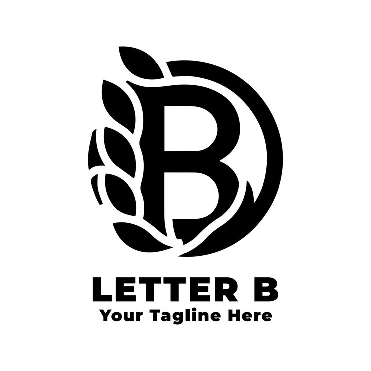 Vector ilustración sencilla del diseño de la letra b del logotipo