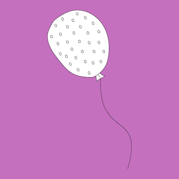 Ilustración sencilla de un globo blanco
