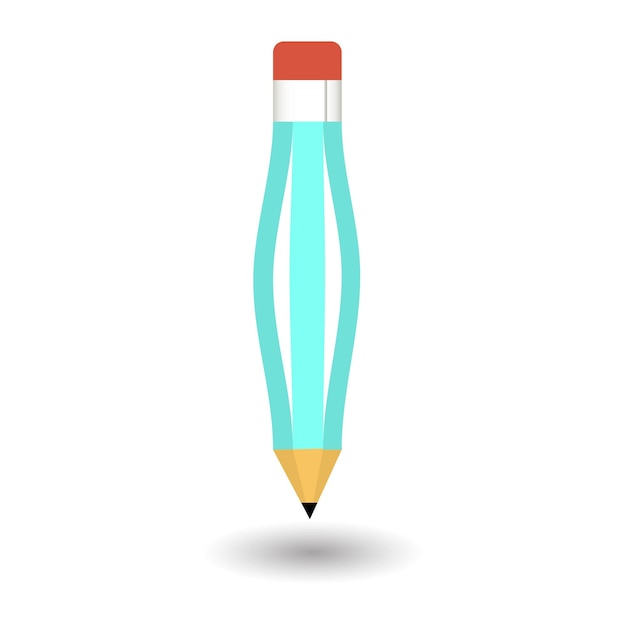 Ilustración sencilla del icono vectorial del lápiz de construcción