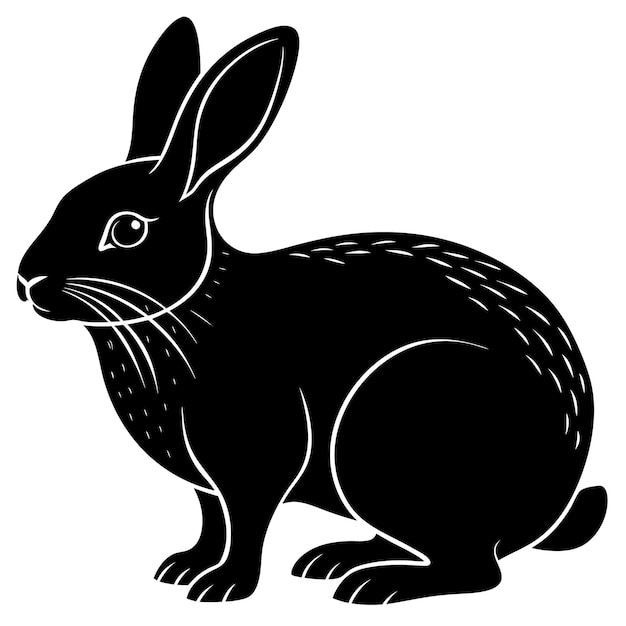 Ilustración sencilla y linda del conejo